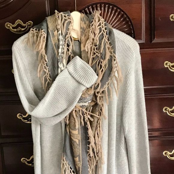 Halogen Grey Sweater, Long Sweater Coat, XL, Casual and Versatile - Picture 1 of 11